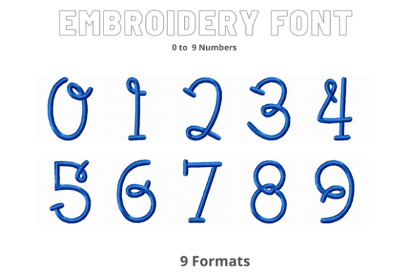 Numbers 0 to 9: A Must-Have Embroidery Font for Seasonal and Holiday Projects