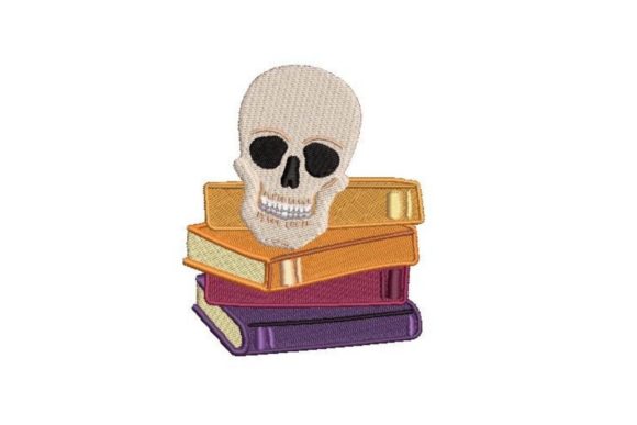 Skull on Stack of Books Embroidery Review